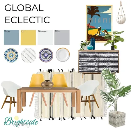 Global Eclectic Dining Interior Design Mood Board by brightsidestyling on Style Sourcebook