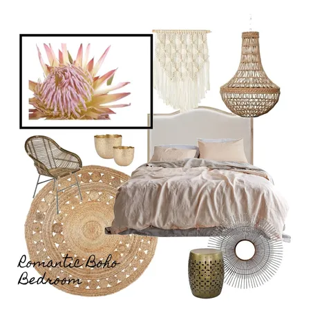 Romantic Boho Bedroom Interior Design Mood Board by AnnabelFoster on Style Sourcebook