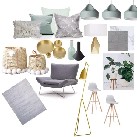 A6_Achromatic Interior Design Mood Board by KAS on Style Sourcebook