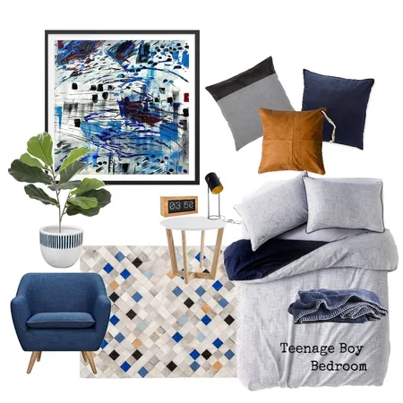 Teenage Boy Bedroom Interior Design Mood Board by AnnabelFoster on Style Sourcebook