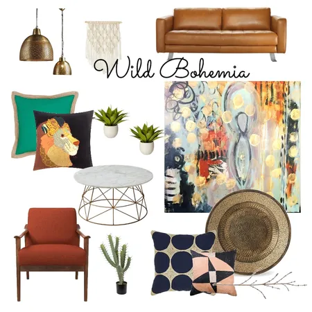 Wild Bohemia Interior Design Mood Board by GreenStudioBlue on Style Sourcebook