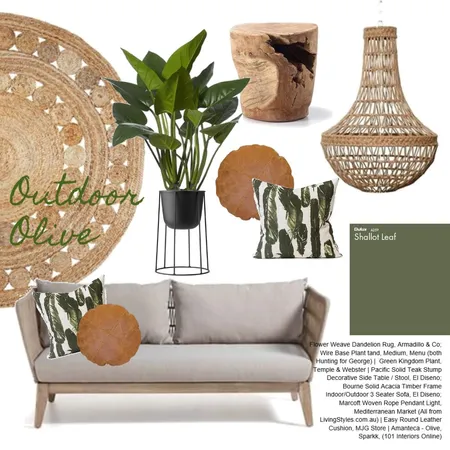 Olive Outdoor Area Interior Design Mood Board by AnnabelFoster on Style Sourcebook