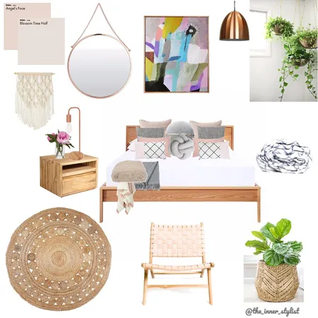 Relaxing Blush Bedroom Interior Design Mood Board by Plant some Style on Style Sourcebook