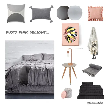 Dusty pink Delight Bedroom Interior Design Mood Board by Plant some Style on Style Sourcebook