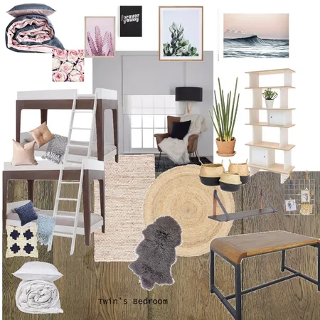 Twins Natural Bedroom Idea Interior Design Mood Board by AllyCarter28 on Style Sourcebook