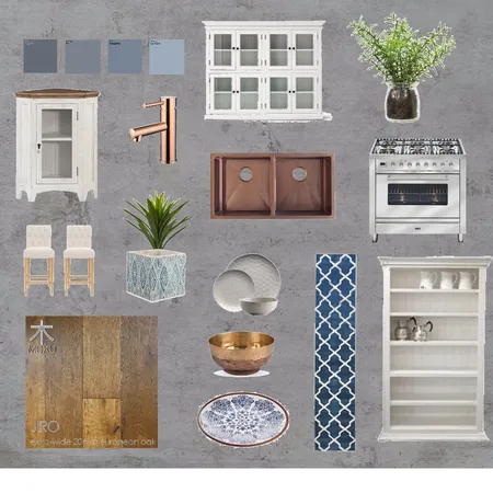 blue country kitchen Interior Design Mood Board by betterhomesandhartleys on Style Sourcebook
