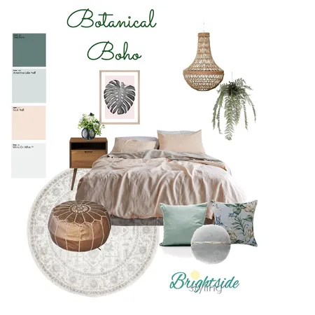 Botanical Boho Interior Design Mood Board by brightsidestyling on Style Sourcebook