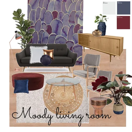 Moody Living room Interior Design Mood Board by mrs_wallwood on Style Sourcebook