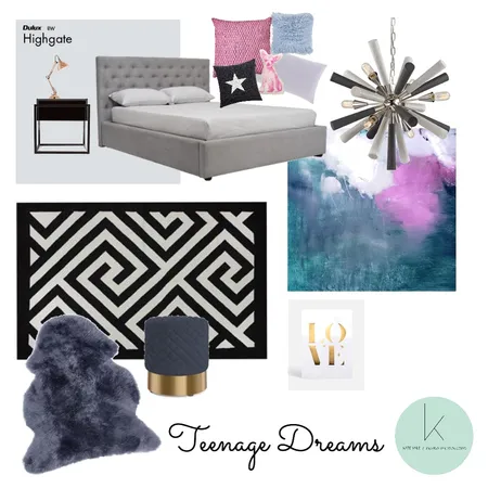 Teenage Dreams Interior Design Mood Board by Kate Vale / Design & Consulting  on Style Sourcebook