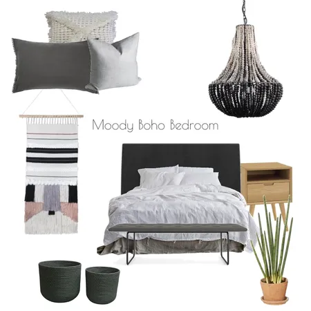 Moody Boho Bedroom Interior Design Mood Board by Fauve_by_Design on Style Sourcebook