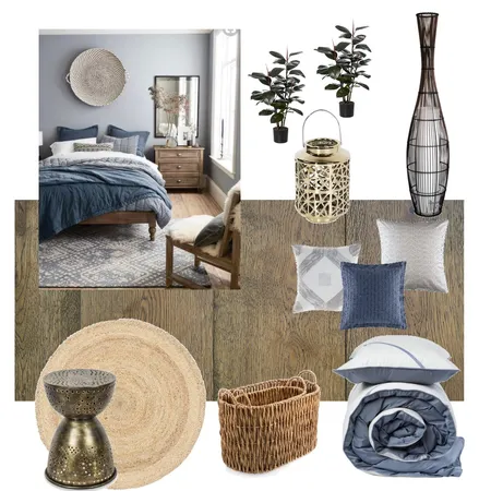 camera legno blu grigio Interior Design Mood Board by E.P.T. on Style Sourcebook