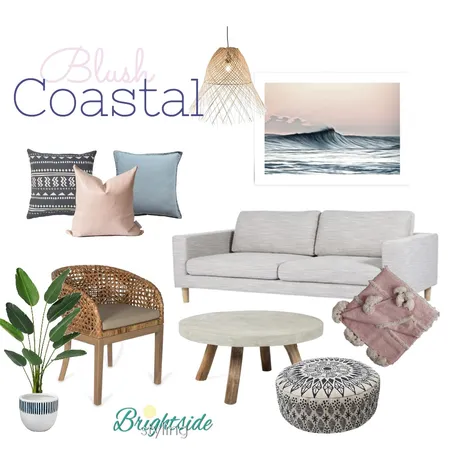 Blush Coastal Interior Design Mood Board by brightsidestyling on Style Sourcebook