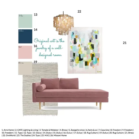 Patience with Pink Sofa Interior Design Mood Board by KristinCooneyStudio on Style Sourcebook