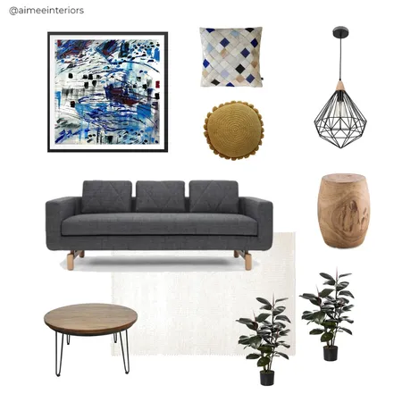Blue Lounge Interior Design Mood Board by Amy Louise Interiors on Style Sourcebook
