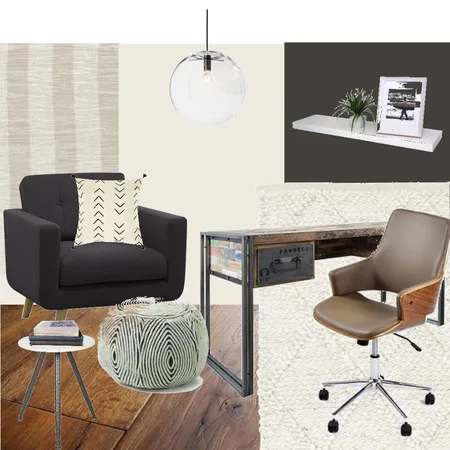 Achromatic Office Interior Design Mood Board by ddumeah on Style Sourcebook