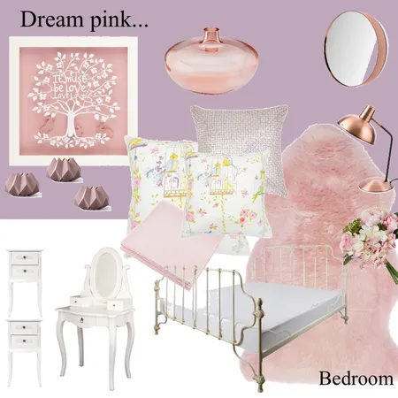 BEDROOM , pink dream Interior Design Mood Board by Angela Stoakley on Style Sourcebook