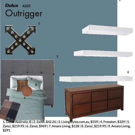 bed 2 Interior Design Mood Board by GeorginaRahi on Style Sourcebook