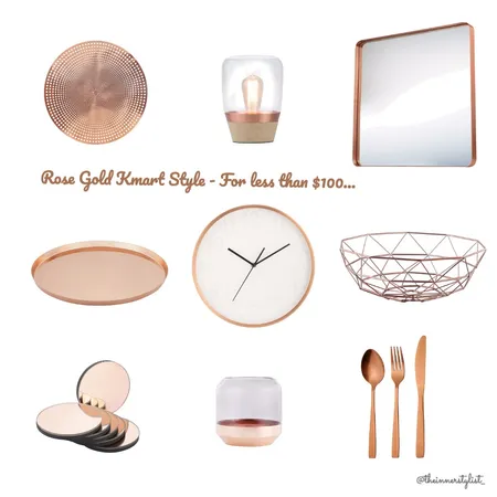 Rose Gold Kmart Style Interior Design Mood Board by Plant some Style on Style Sourcebook