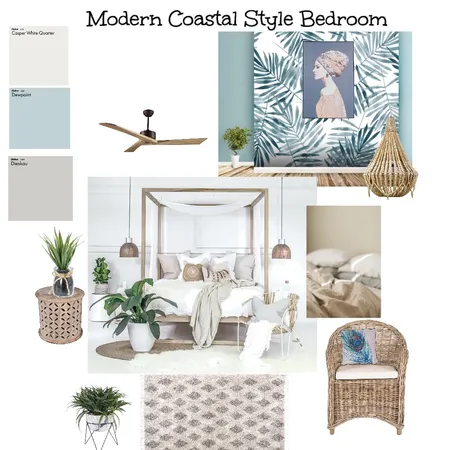 Modern Coastal Style Bedroom Interior Design Mood Board by kime7345 on Style Sourcebook