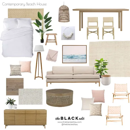 Contemporary Beach House Interior Design Mood Board by THE BLACK EDIT on Style Sourcebook