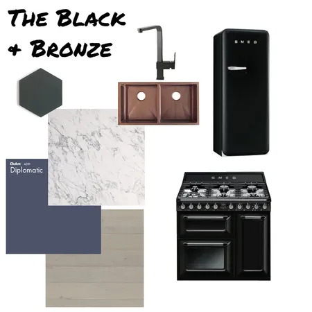 The Black and Bronze Interior Design Mood Board by AnnieJornan on Style Sourcebook