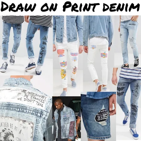 Denim | Draw On Prints Interior Design Mood Board by snoobabsy on Style Sourcebook