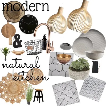 Modern natural kitchen Interior Design Mood Board by Fathima on Style Sourcebook