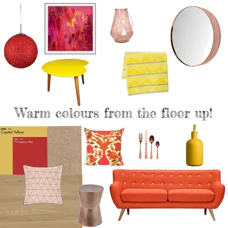 Warm colours from the floor up! Interior Design Mood Board by Choices Flooring on Style Sourcebook