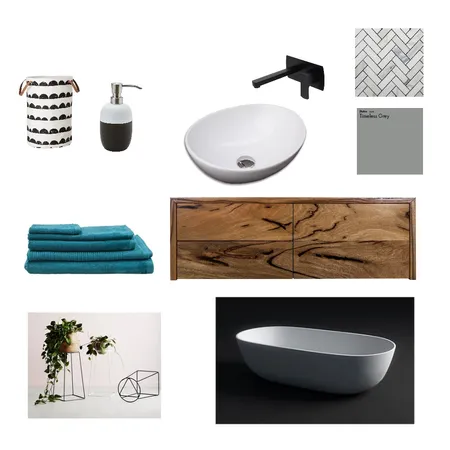 Herringbone Bathroom Interior Design Mood Board by Kelly on Style Sourcebook