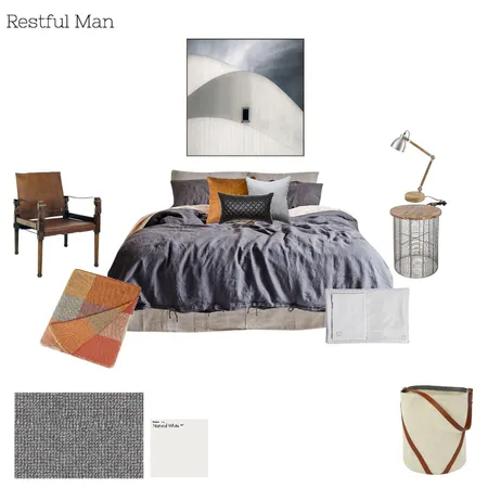 Restful masculine Interior Design Mood Board by Melissa Welsh on Style Sourcebook