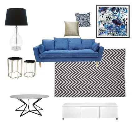 Blue Lounge Interior Design Mood Board by skariko on Style Sourcebook