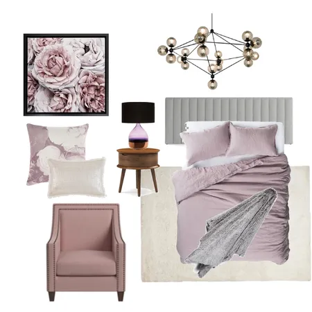 Bedroom Pink Interior Design Mood Board by skariko on Style Sourcebook