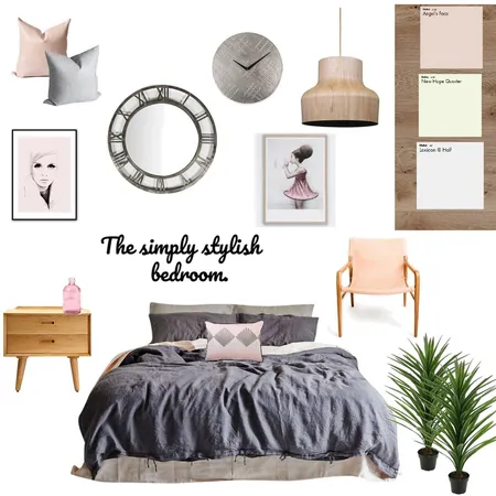 bedroom grey and pink Interior Design Mood Board by anja on Style Sourcebook