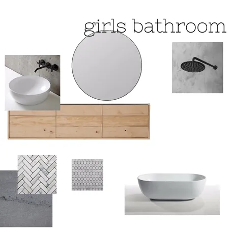 girls bathroom Interior Design Mood Board by jocekel on Style Sourcebook