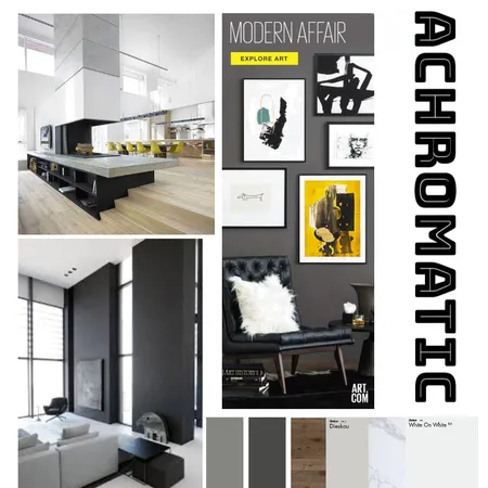 Achromatic Scheme Interior Design Mood Board by Branislava Bursac on Style Sourcebook