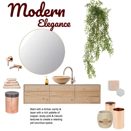 Modern Elegance Bathroom Interior Design Mood Board by darbyamelia on Style Sourcebook