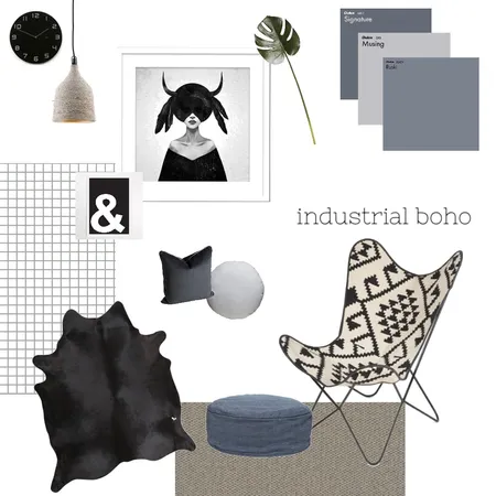 Industrial Boho Interior Design Mood Board by TheBlushCollective on Style Sourcebook