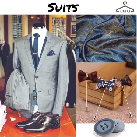 Suits || Grey &amp; Blue Interior Design Mood Board by snoobabsy on Style Sourcebook