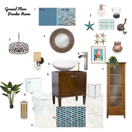 Powder Room Interior Design Mood Board by kgamble on Style Sourcebook