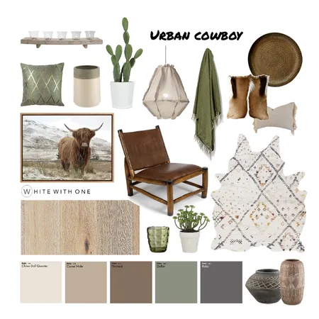 Urban Cowboy Interior Design Mood Board by White With One Interior Design on Style Sourcebook
