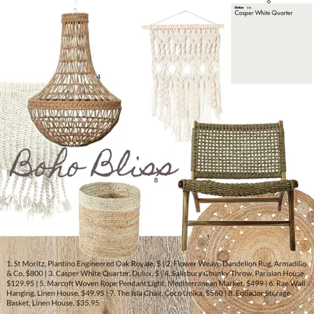 Boho Bliss Interior Design Mood Board by Coco Unika on Style Sourcebook