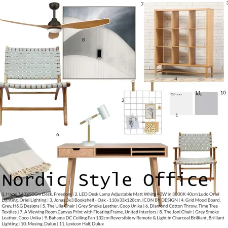 Nordic Style Home Office Interior Design Mood Board by Coco Unika on Style Sourcebook