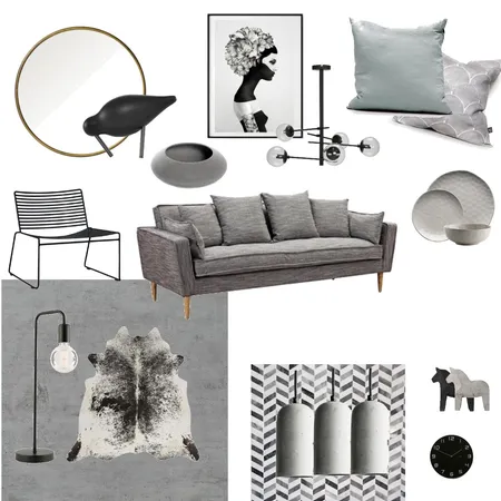B&amp;W Interior Design Mood Board by fakata on Style Sourcebook