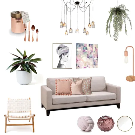 Pink living Interior Design Mood Board by fakata on Style Sourcebook
