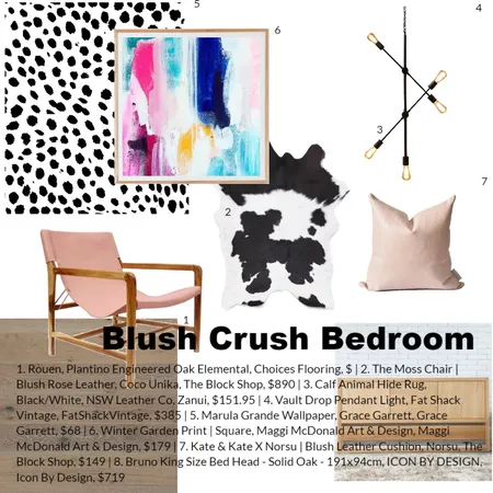 Blush Crush Bedroom Interior Design Mood Board by Coco Unika on Style Sourcebook