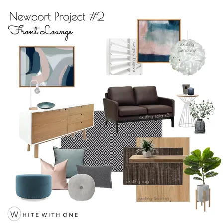 Newport Project - Front Lounge V1 Draft Interior Design Mood Board by White With One Interior Design on Style Sourcebook