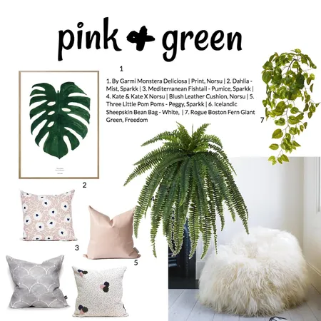 Pink &amp; Green Interior Design Mood Board by 101 Interiors Online on Style Sourcebook