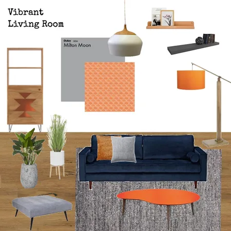 Vibrant Living Room Interior Design Mood Board by Dreamfin Interiors on Style Sourcebook