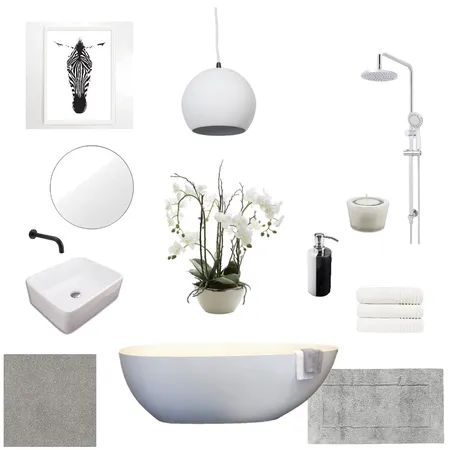 White Bath Interior Design Mood Board by LiDesigns on Style Sourcebook