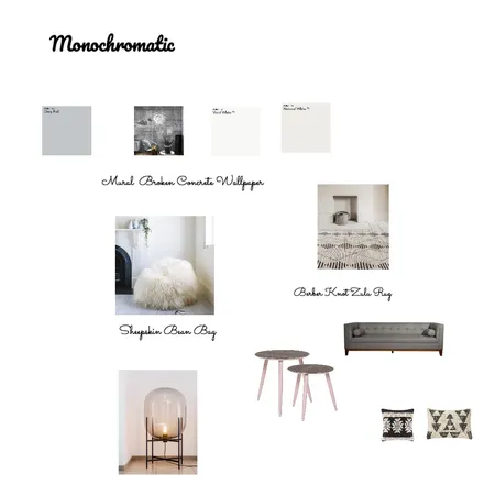 Monochromatic Interior Design Mood Board by pmccallan0 on Style Sourcebook